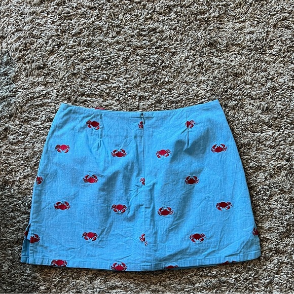Lilly Pulitzer Blue Embroidered Crab Skort - Picture 2 of 5
